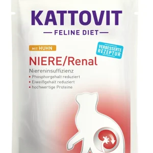 Sparpaket 24 x 85 g Kattovit Feline Diet Niere/Renal mit Huhn Katzen Nassfutter Preisreduziert